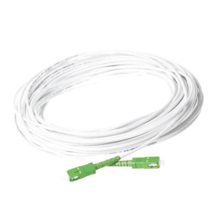 Patchcord OFIBER SC APC – SC APC, simplex, G657B3, śr. 3mm, dł. 15m, biały, LSOH