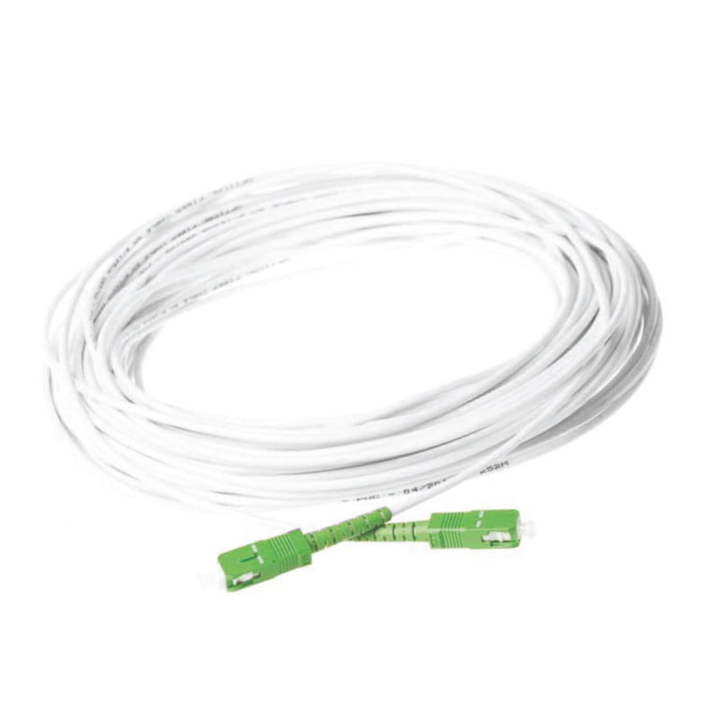Patchcord OFIBER SC APC – SC APC, simplex, G657B3, śr. 3mm, dł. 15m, biały, LSOH