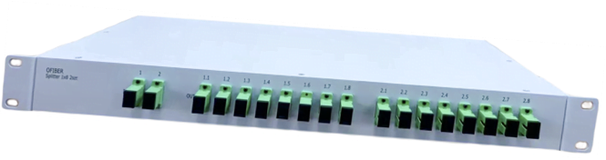 Splitter optyczny OFIBER w obudowie  1U 19″